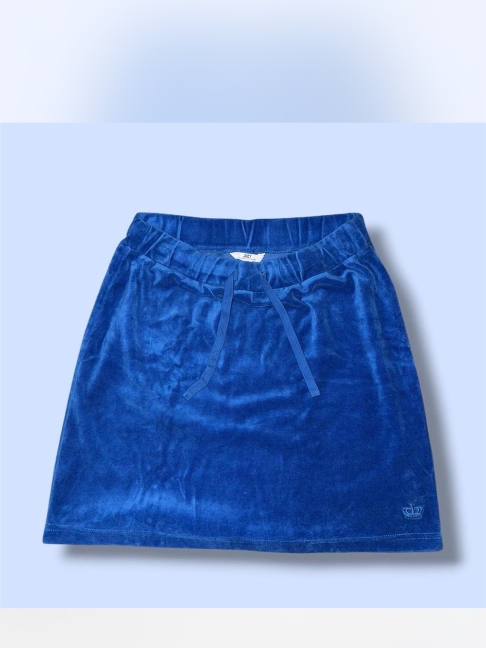 NWOT Juicy Couture Royal Blue Velour Mini Skirt